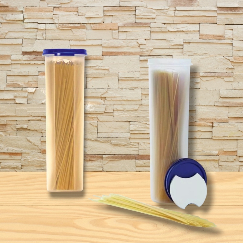 TUPPERWARE Modular Mates #5 Spaghetti Dispenser/ Lid & Anti-Spoil Insert Blue